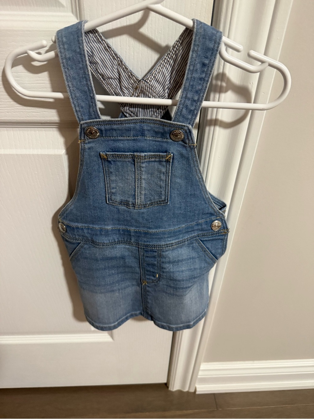 Denim romper style dress overalls